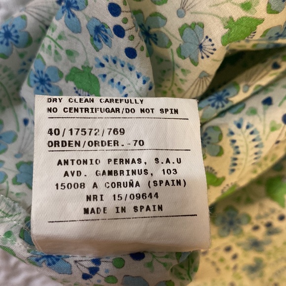 Vintage like Cotton Floral Top by Antonio Pernas, S - Picture 6 of 8
